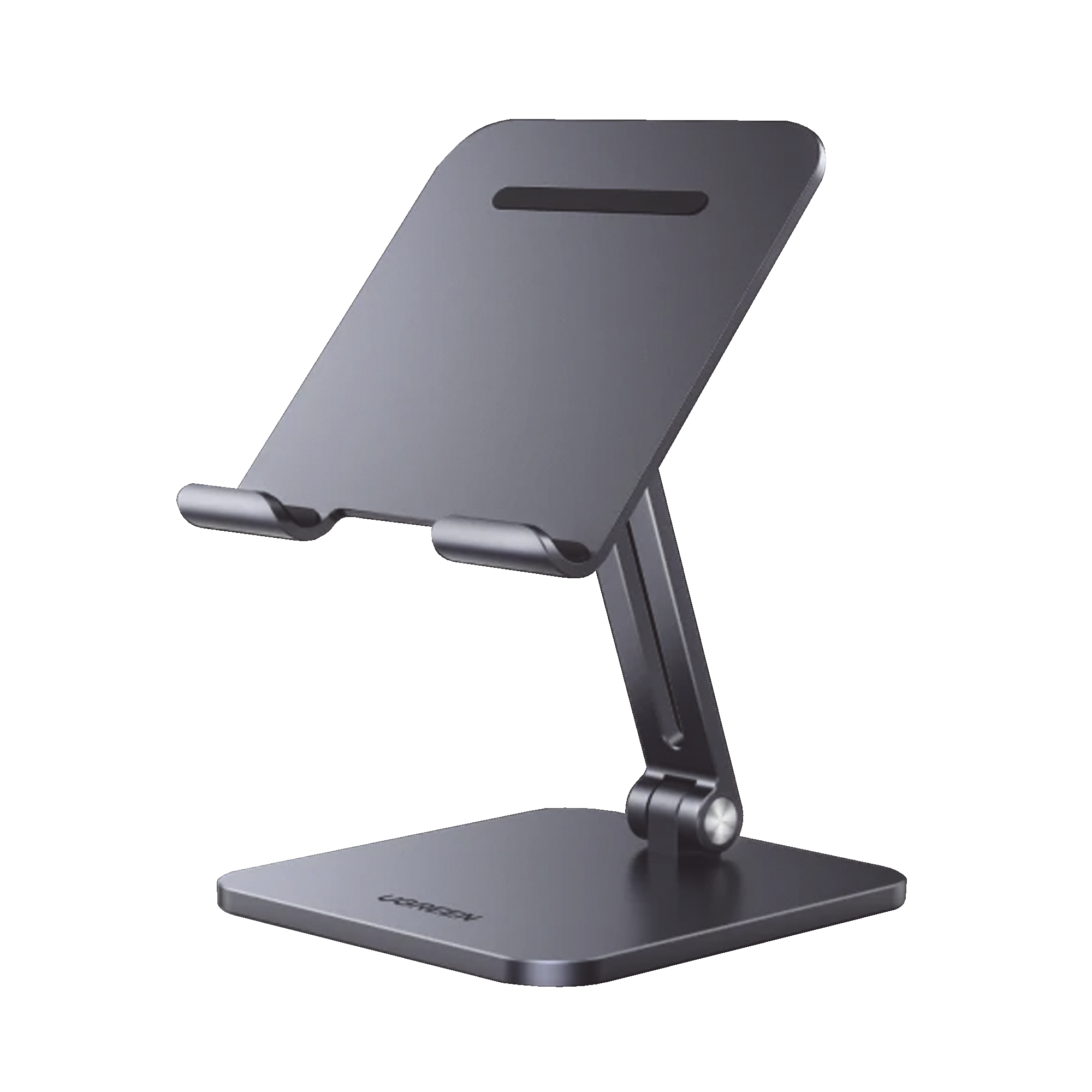 Soporte de Aluminio para IPad & Tablet | Plegable |Angulo Ajustable de 180° y 270° | Base Antideslizante | Protección de Silicona | Amplia Compatibilidad con dispositivos de 7.9'' a 12.9'' | Aluminio Solido | Color Gris Soporte de Aluminio para IPad & Tablet | Plegable |Angulo Ajustable de 180° y 270° | Base Antideslizante | Protección de Silicona | Amplia Compatibilidad con dispositivos de 7.9'' a 12.9'' | Aluminio Solido | Color Gris